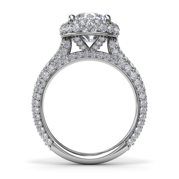 Diamonds Galore Halo Engagement Ring  Image 3 J. Thomas Jewelers Rochester Hills, MI