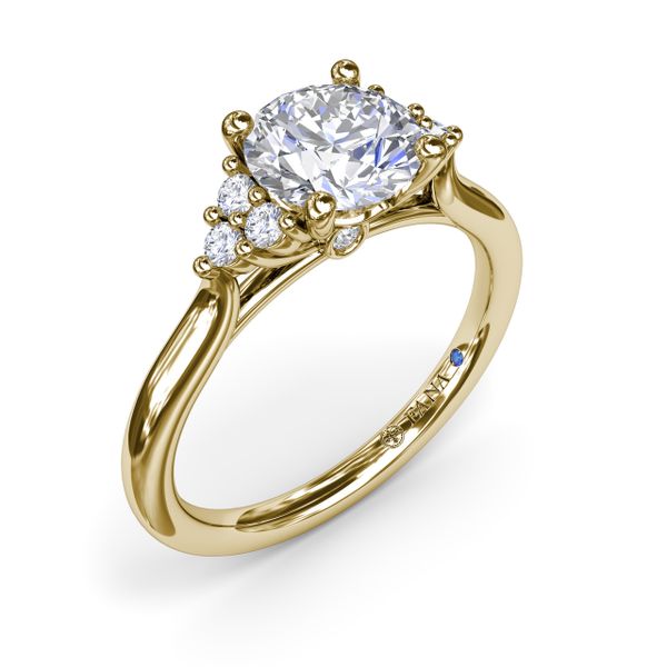 Sophisticated Side Cluster Diamond Engagement Ring  Cornell's Jewelers Rochester, NY