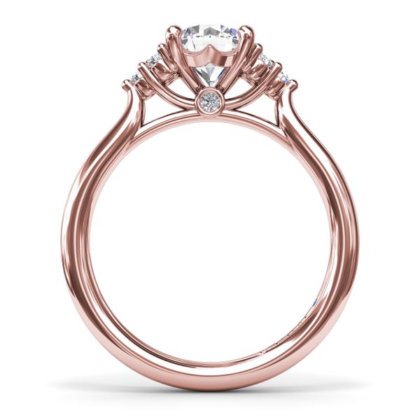 Sophisticated Side Cluster Diamond Engagement Ring  Image 3 J. Thomas Jewelers Rochester Hills, MI