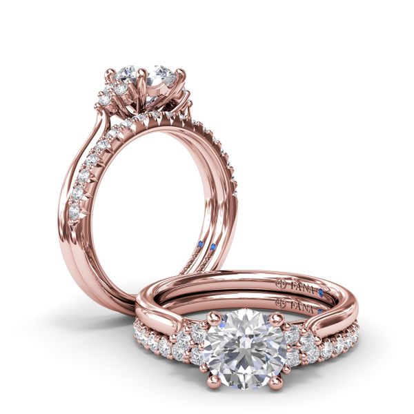 Sophisticated Side Cluster Diamond Engagement Ring  Image 4 Graham Jewelers Wayzata, MN
