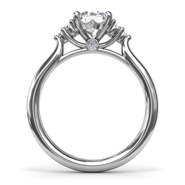 Sophisticated Side Cluster Diamond Engagement Ring  Image 3 Harris Jeweler Troy, OH