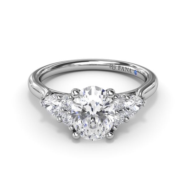 Pear Side Cluster Diamond Engagement Ring  Image 2 J. Thomas Jewelers Rochester Hills, MI