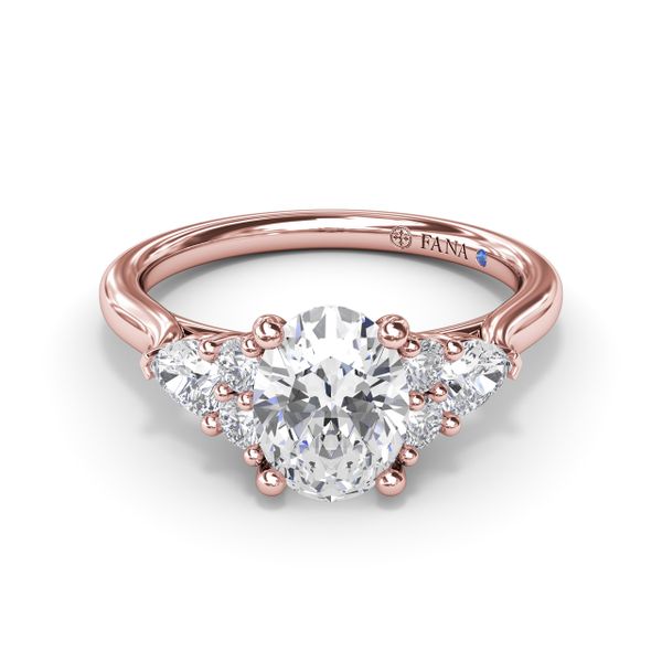 Pear Side Cluster Diamond Engagement Ring  Image 2 Lake Oswego Jewelers Lake Oswego, OR