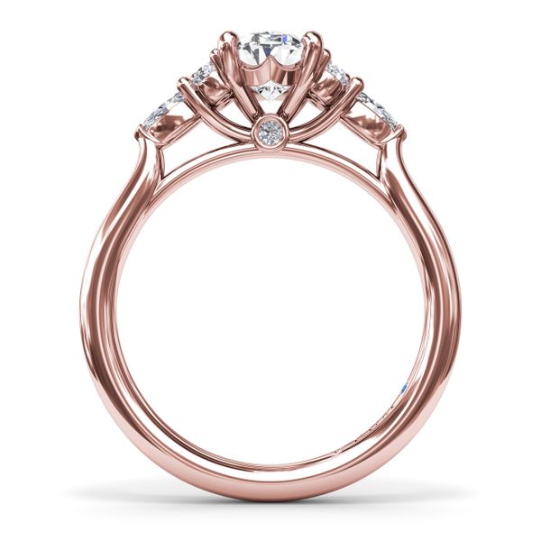 Marquise Side Cluster Diamond Engagement Ring  Image 3 Lake Oswego Jewelers Lake Oswego, OR