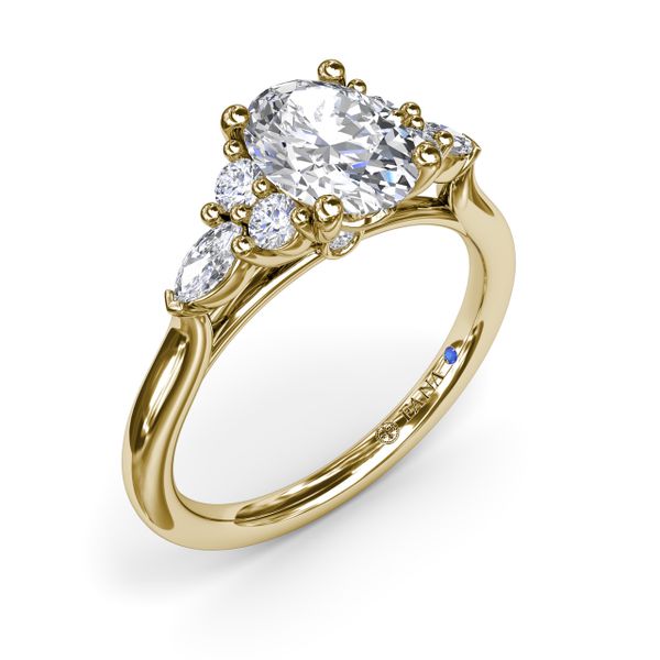 Marquise Side Cluster Diamond Engagement Ring  Lake Oswego Jewelers Lake Oswego, OR