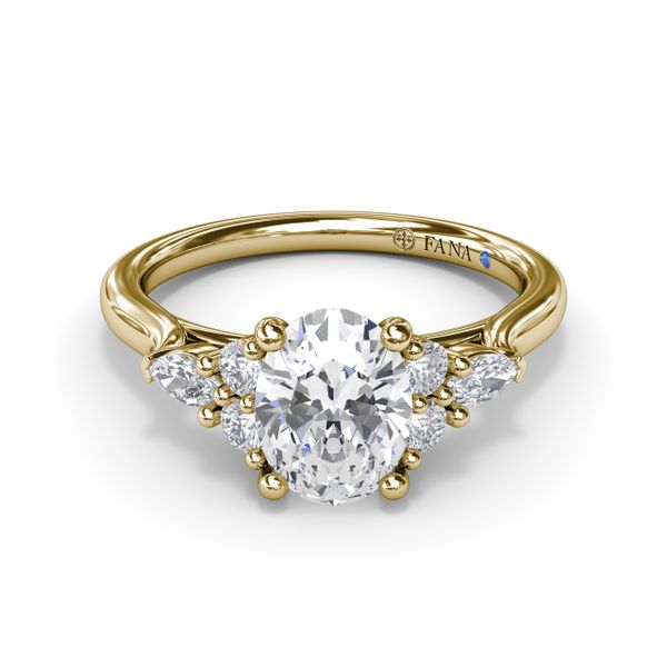 Marquise Side Cluster Diamond Engagement Ring  Image 2 J. Thomas Jewelers Rochester Hills, MI
