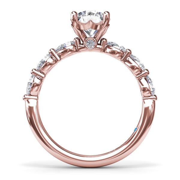 Whimsical Diamond Engagement Ring  Image 3 John Herold Jewelers Randolph, NJ