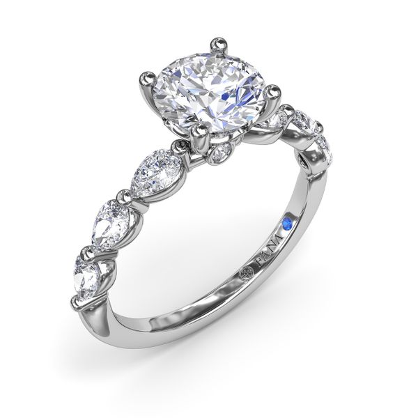Whimsical Diamond Engagement Ring  John Herold Jewelers Randolph, NJ