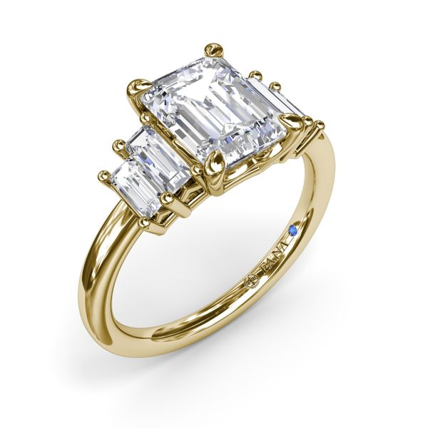 Charles Dance Wavy Diamond 18k White Gold Engagement Ring