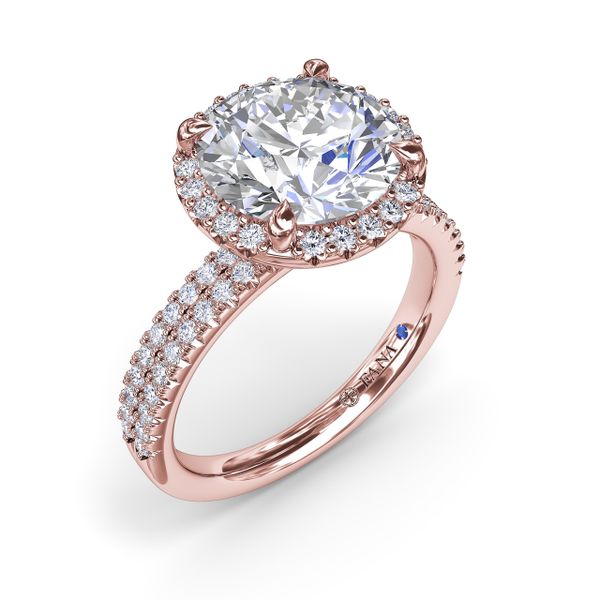 Diamond Halo Engagement Ring Steve Lennon & Co Jewelers  New Hartford, NY