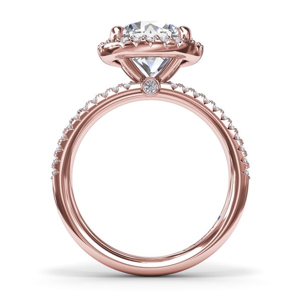 Diamond Halo Engagement Ring Image 3 Jacqueline's Fine Jewelry Morgantown, WV