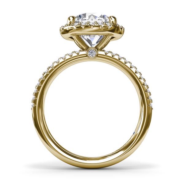 Diamond Halo Engagement Ring Image 3 Parris Jewelers Hattiesburg, MS
