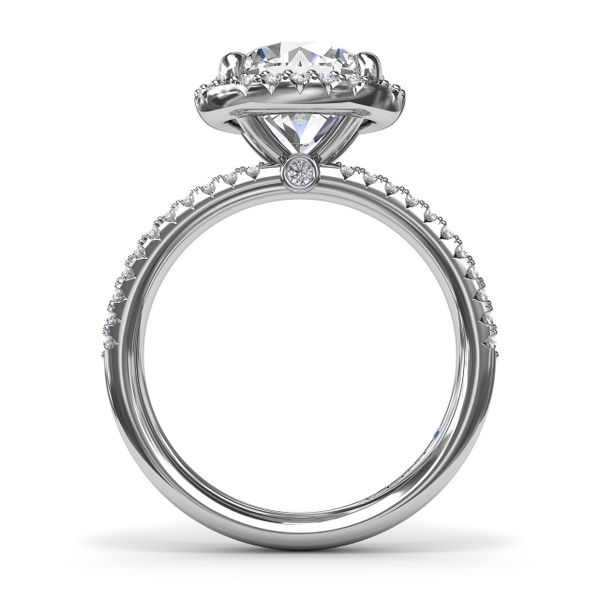 Diamond Halo Engagement Ring Image 3 The Diamond Center Claremont, CA