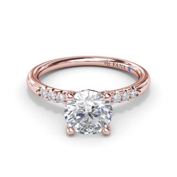 Quarter Band Diamond Engagement Ring Image 2 Gaines Jewelry Flint, MI