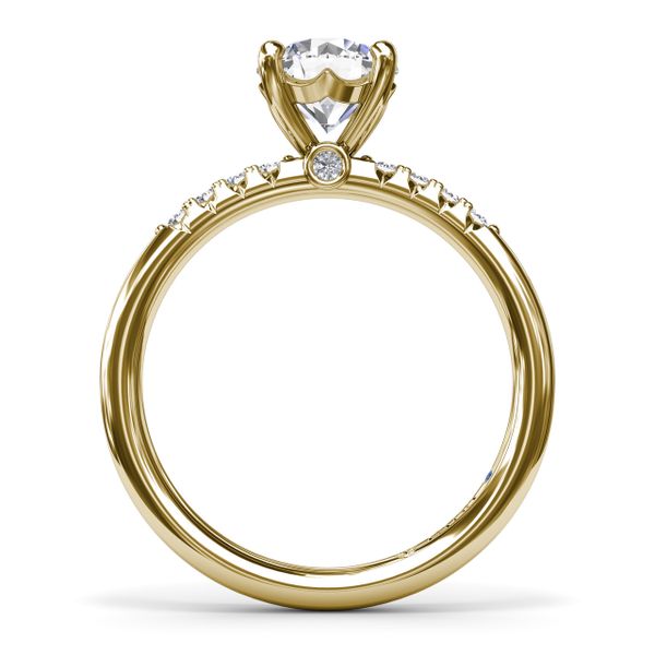 Quarter Band Diamond Engagement Ring Image 3 S. Lennon & Co Jewelers New Hartford, NY