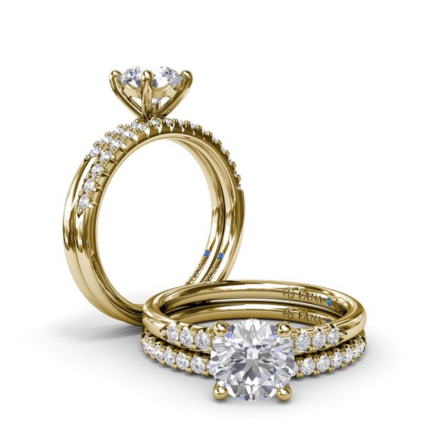 Quarter Band Diamond Engagement Ring Image 4 Jacqueline's Fine Jewelry Morgantown, WV