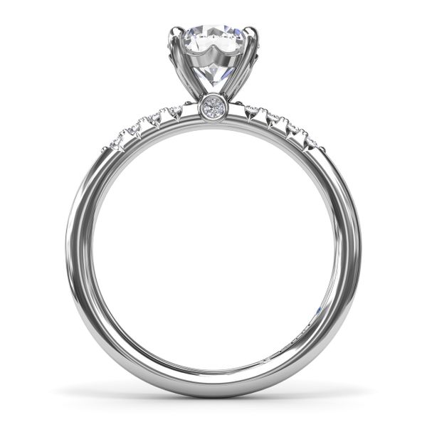 Quarter Band Diamond Engagement Ring Image 3 Milano Jewelers Pembroke Pines, FL