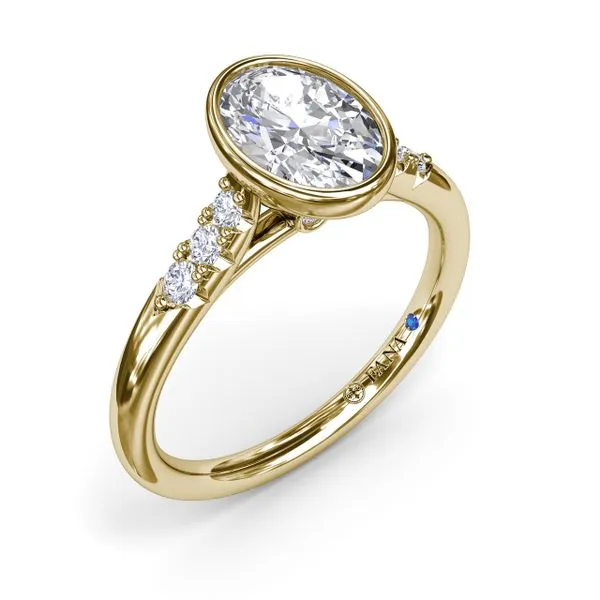 Halo Diamond Ring Settings Without Stones Semi-mount Oval