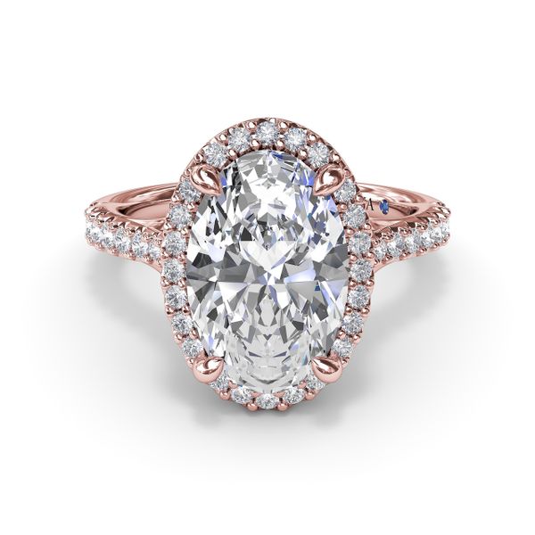 Majestic Halo Diamond Engagement Ring Image 2 Steve Lennon & Co Jewelers  New Hartford, NY