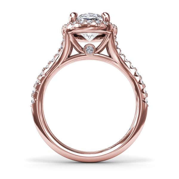 Majestic Halo Diamond Engagement Ring  Image 3 Parris Jewelers Hattiesburg, MS