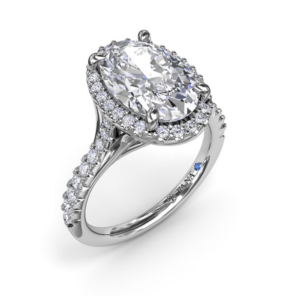 Majestic Halo Diamond Engagement Ring  Castle Couture Fine Jewelry Manalapan, NJ