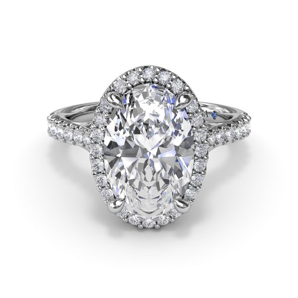 Majestic Halo Diamond Engagement Ring  Image 2 Falls Jewelers Concord, NC