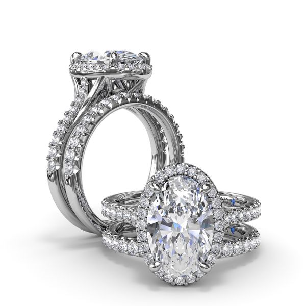 Majestic Halo Diamond Engagement Ring  Image 4 S. Lennon & Co Jewelers New Hartford, NY