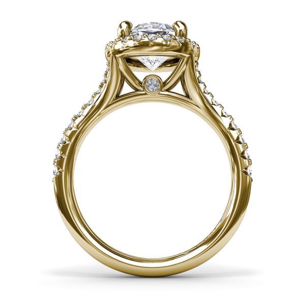 Majestic Halo Diamond Engagement Ring  Image 3 Selman's Jewelers-Gemologist McComb, MS