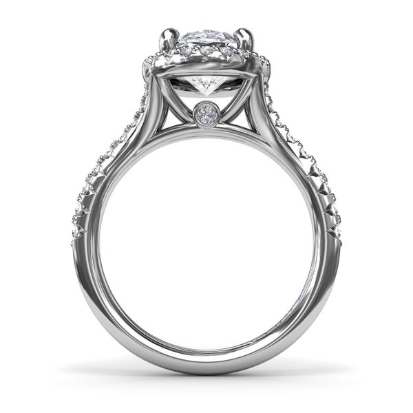 Majestic Halo Diamond Engagement Ring Image 3 Gaines Jewelry Flint, MI