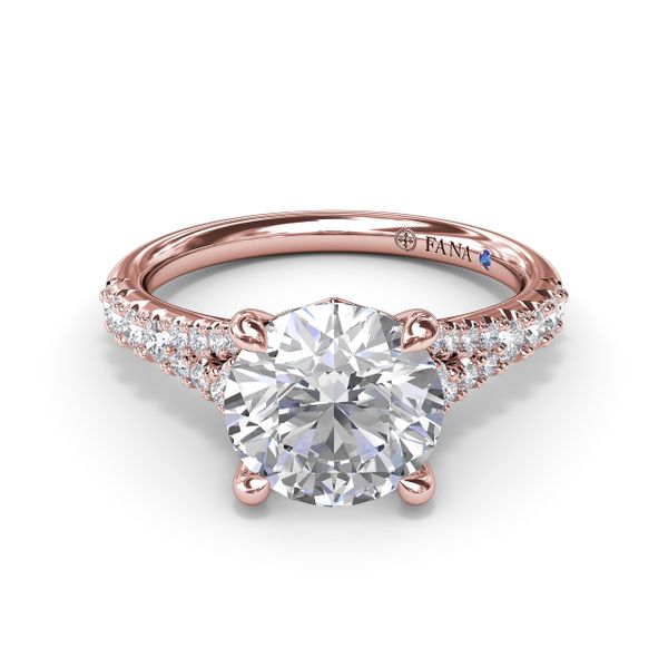Diamond Split Shank Engagement Ring Image 2 Clark & Linford Cedar City, UT