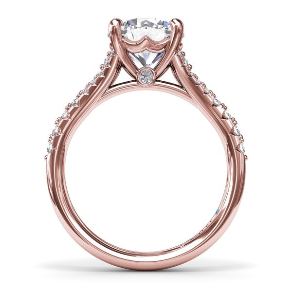 Diamond Split Shank Engagement Ring Image 3 S. Lennon & Co Jewelers New Hartford, NY