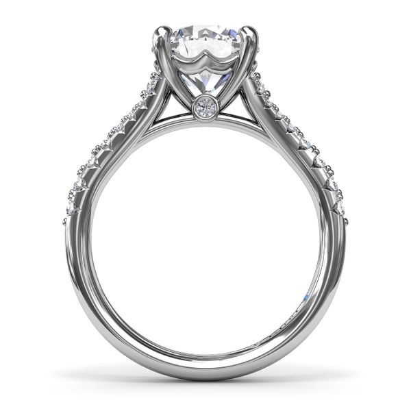 Diamond Split Shank Engagement Ring Image 3 Falls Jewelers Concord, NC