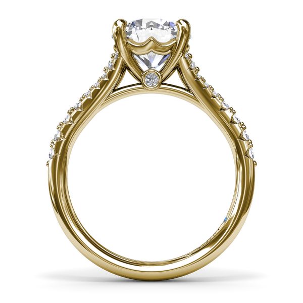 Diamond Split Shank Engagement Ring Image 3 Selman's Jewelers-Gemologist McComb, MS