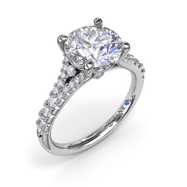 Diamond Split Shank Engagement Ring Lake Oswego Jewelers Lake Oswego, OR