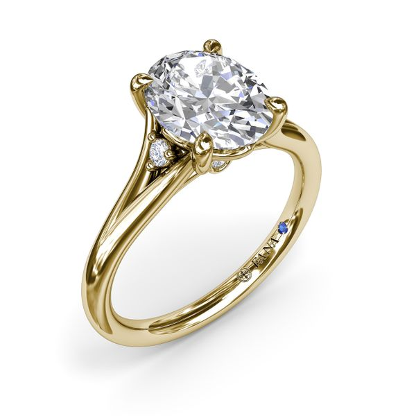 1.91 carat Oval Diamond Invisible Gallery™ Engagement Ring with Wide Split  | Lauren B Jewelry