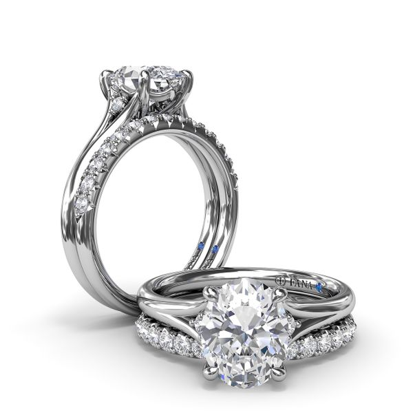 Twisted Band Engagement Ring With Oval Split Shank – ethanlord