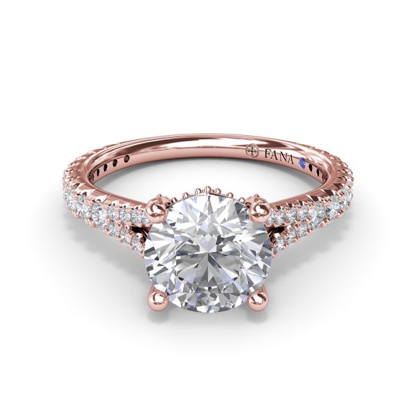 Split Shank Diamond Engagement Ring Image 2 Parris Jewelers Hattiesburg, MS