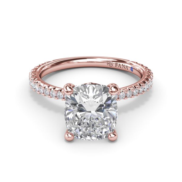 Diamond Collar Engagement Ring Image 2 S. Lennon & Co Jewelers New Hartford, NY