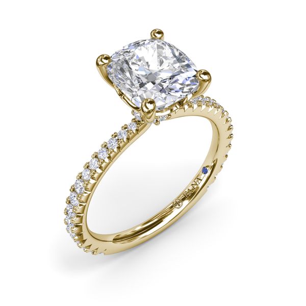 Diamond Collar Engagement Ring Castle Couture Fine Jewelry Manalapan, NJ