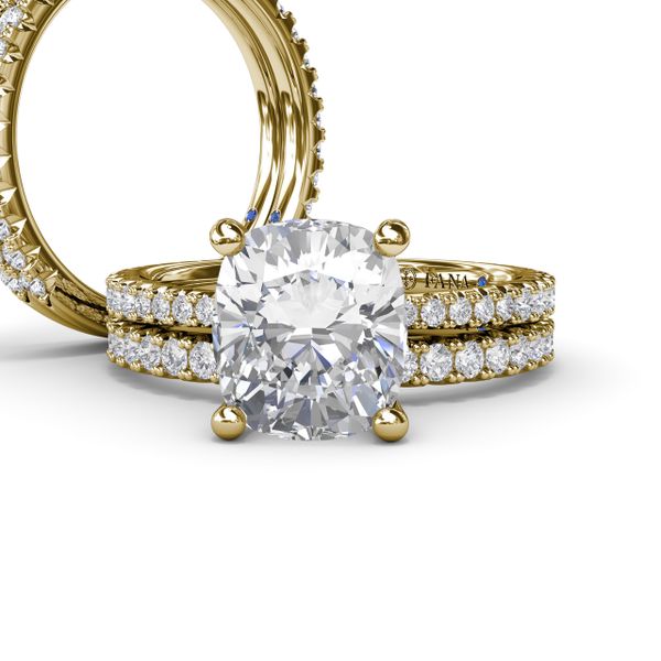 Diamond Collar Engagement Ring Image 4 Castle Couture Fine Jewelry Manalapan, NJ