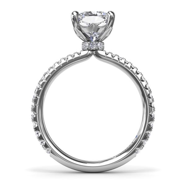 Diamond Collar Engagement Ring Image 3 Steve Lennon & Co Jewelers  New Hartford, NY