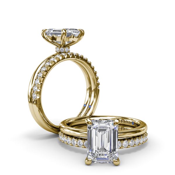 Hidden Halo Diamond Engagement Ring Image 4 Castle Couture Fine Jewelry Manalapan, NJ
