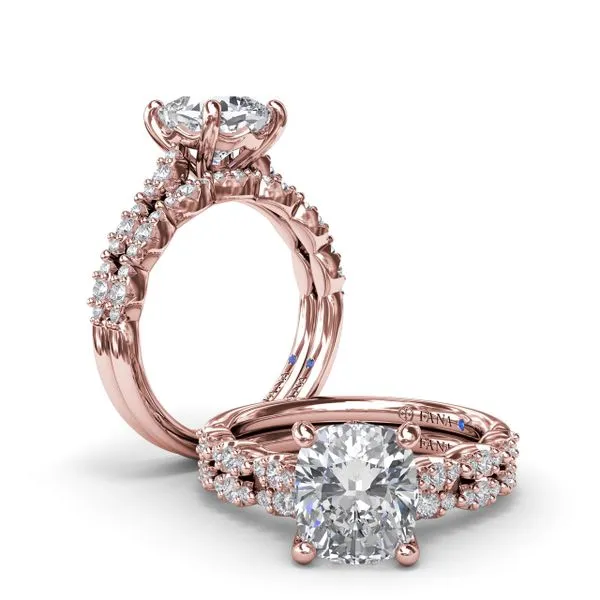 Petite Pave Diamond Engagement Ring S4199-CU-200CT-14kt-Rose