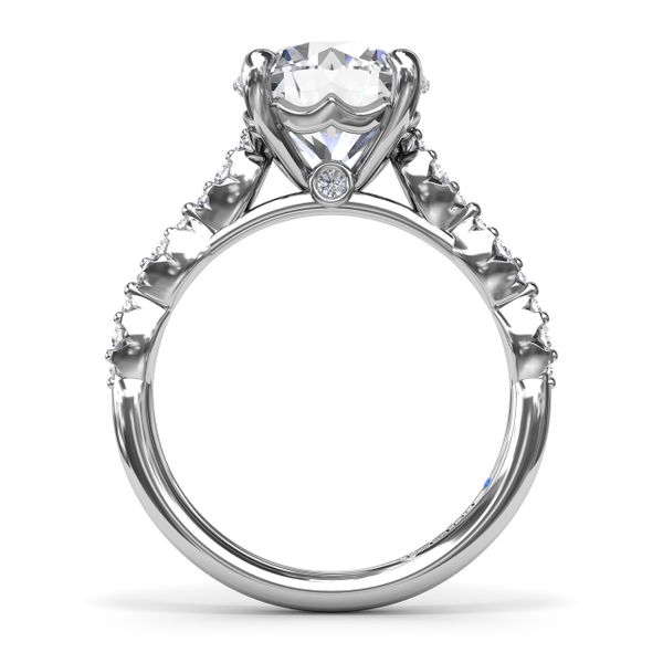 Petite Pave Diamond Engagement Ring Image 3 Harris Jeweler Troy, OH