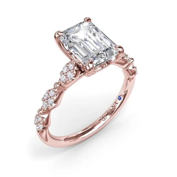 Fana Modern Vintage Diamond Engagement Ring S4201-18kt-Rose