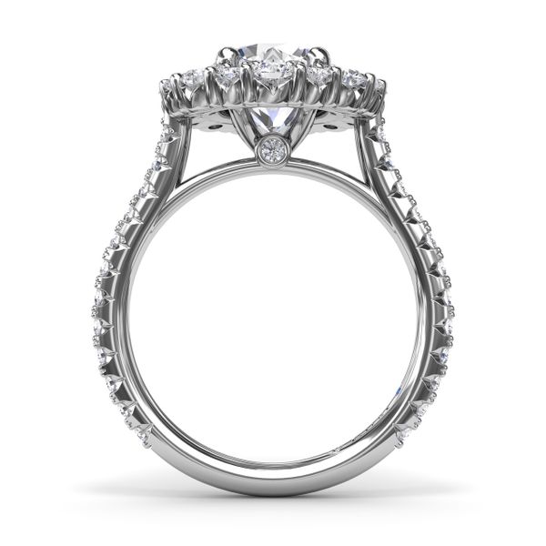 Floral Cluster Diamond Engagement Ring Image 3 P.J. Rossi Jewelers Lauderdale-By-The-Sea, FL