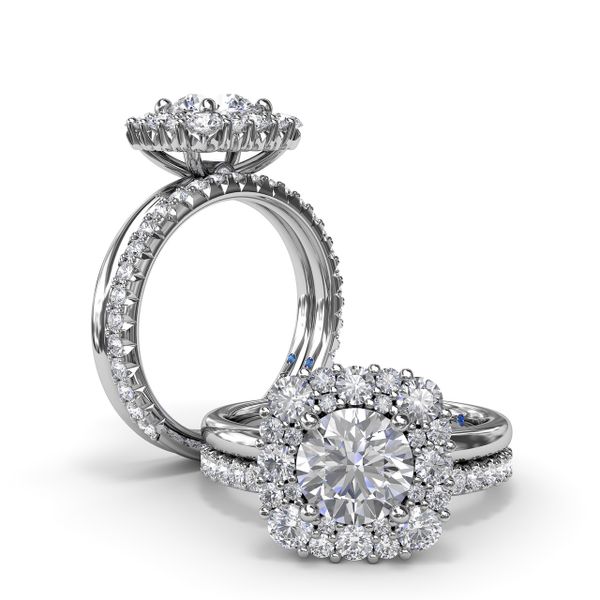 Graduated Diamond Engagement Ring Image 4 Harris Jeweler Troy, OH