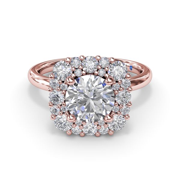 Graduated Diamond Engagement Ring Image 2 Castle Couture Fine Jewelry Manalapan, NJ