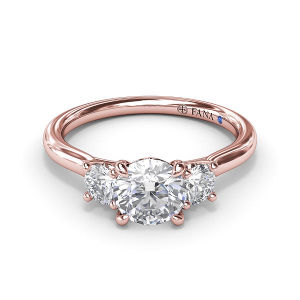 Petite Three-Stone Diamond Engagement Ring Image 2 LeeBrant Jewelry & Watch Co Sandy Springs, GA