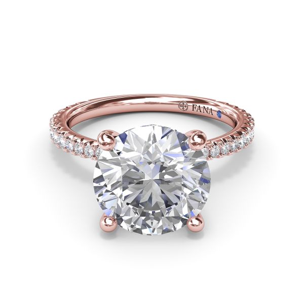 Hidden Halo Diamond Engagement Ring  Image 2 Falls Jewelers Concord, NC